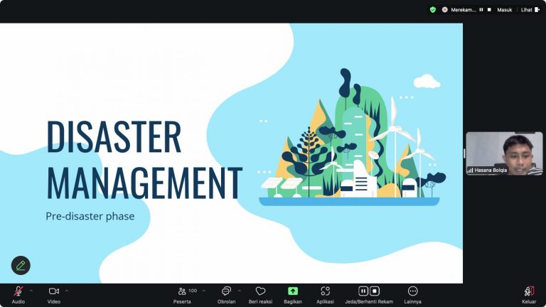 Link materi dan Dokumentasi webinar “Mitigasi dan Kesiapsiagaan dalam Fase Manajemen Bencana”